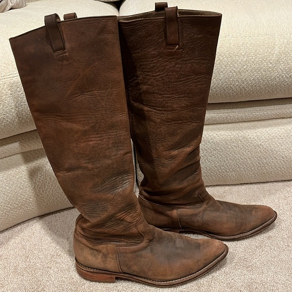 Jim Barnier tall distressed leather western boot. Sz 11 - Picture 2 of 7